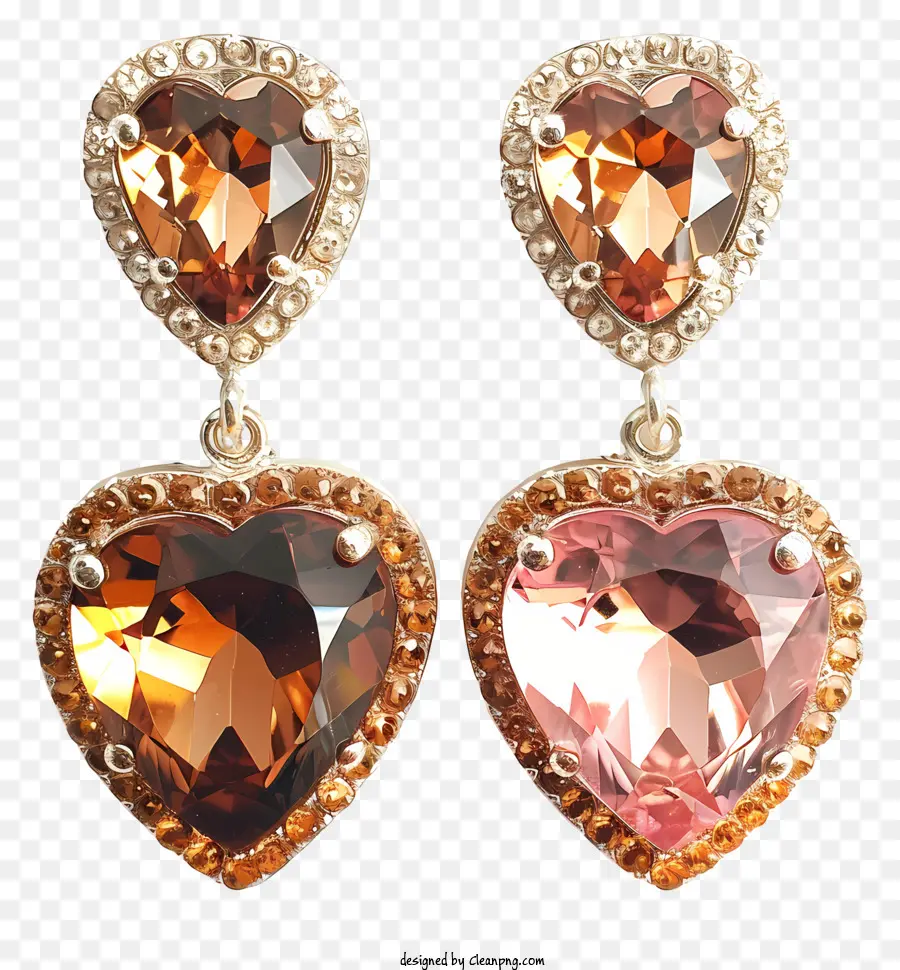 Joyería Del Día De San Valentín，Pendientes En Forma De Corazón PNG