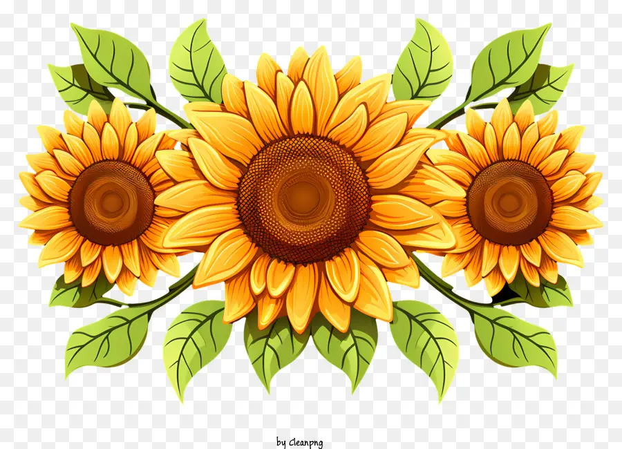 Girasol Estilo Garabato，Los Girasoles PNG