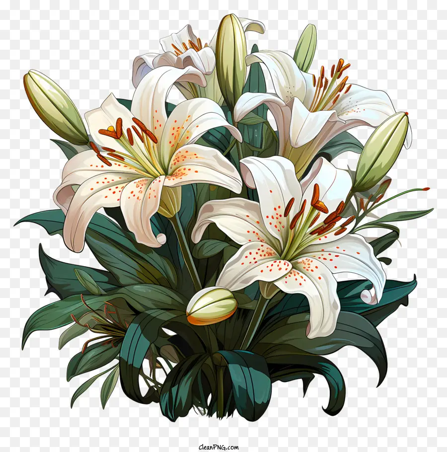 Lirio De Pascua，Lirios Blancos PNG