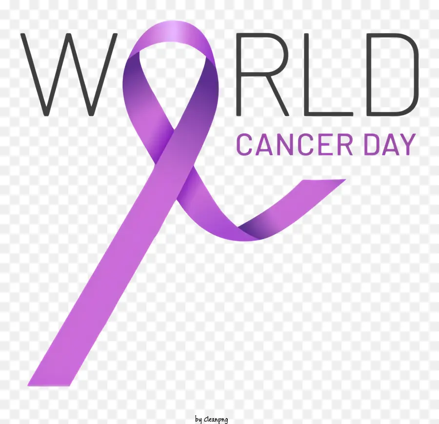 Día Mundial Contra El Cáncer，Cinta Morada PNG