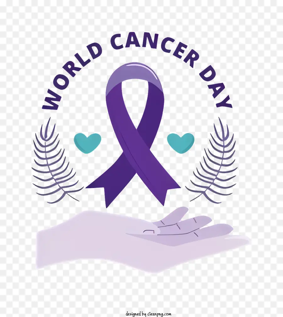 Día Mundial Contra El Cáncer，Cinta Púrpura PNG