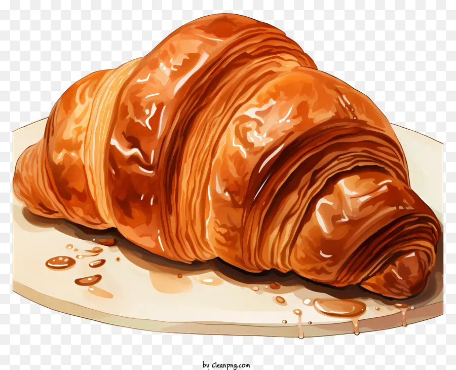 Acuarela Croissant Francesa，Creciente PNG