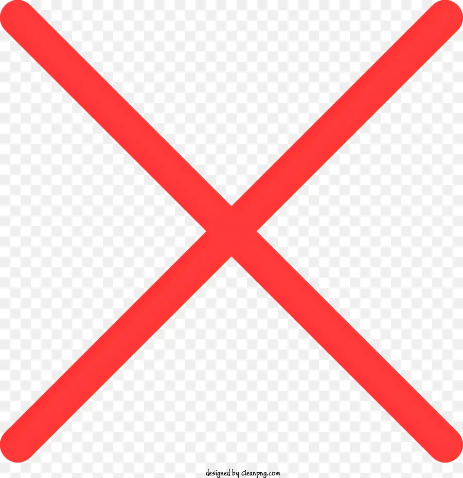 La X Roja，Símbolo De Detención PNG