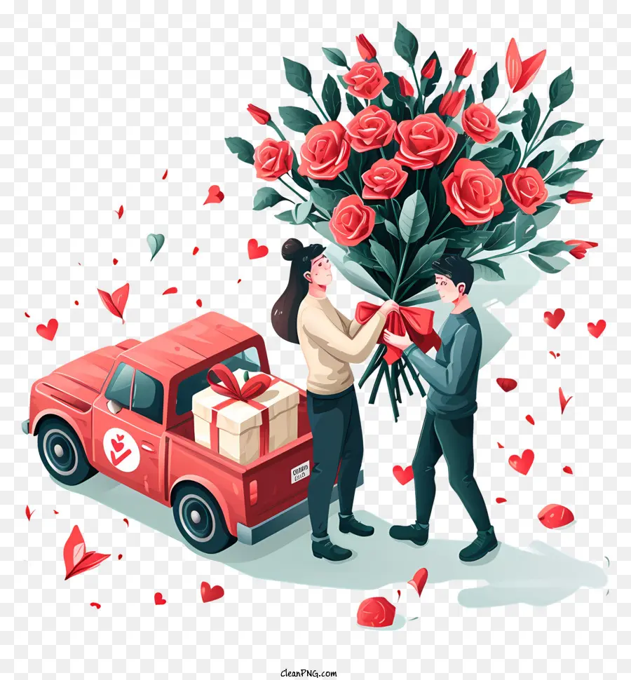 Entrega Floral，Valentine PNG