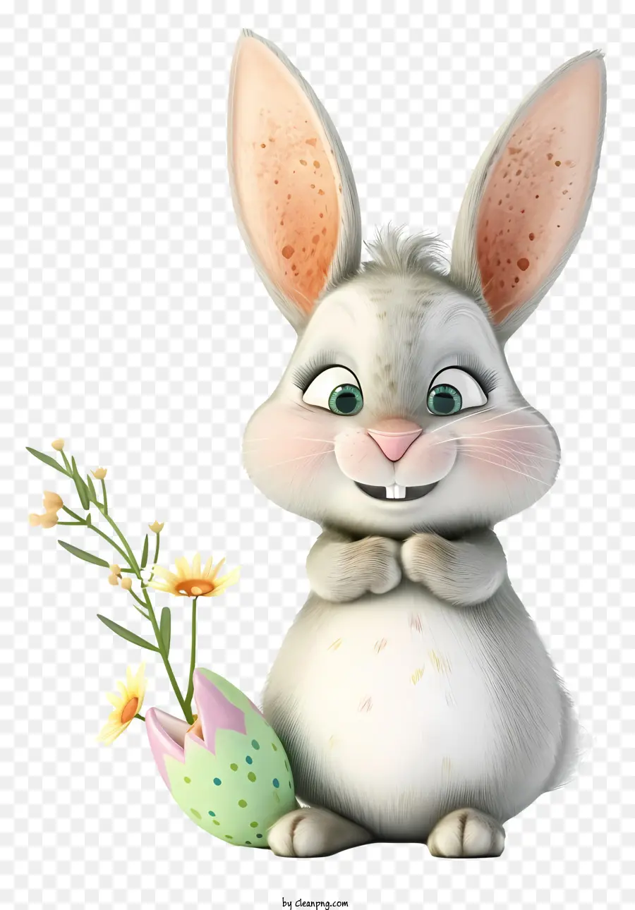 Conejito De Pascua De Dibujos Animados 3d，Conejo PNG