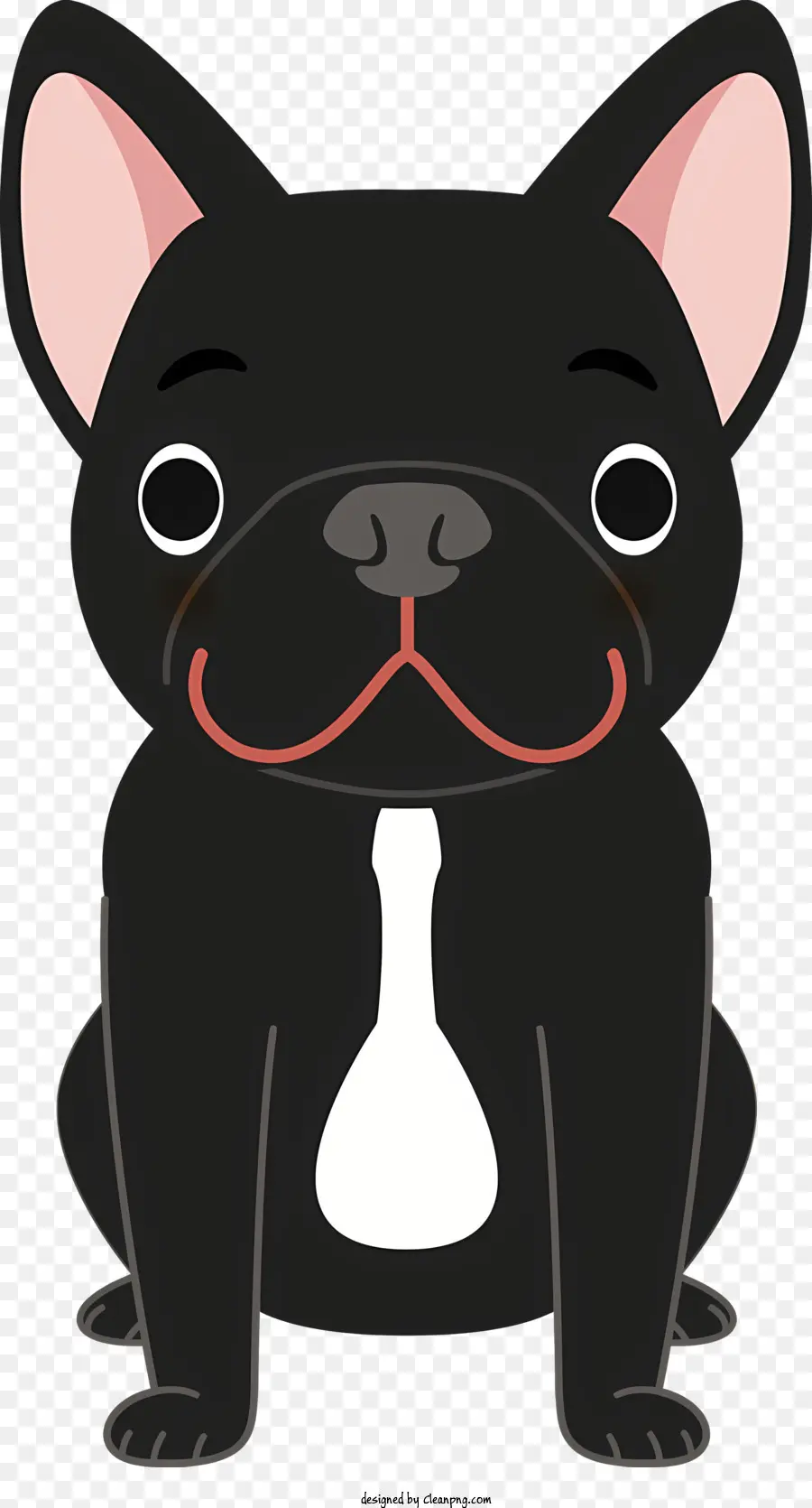 Perro De Dibujos Animados，Negro Bulldog Francés PNG