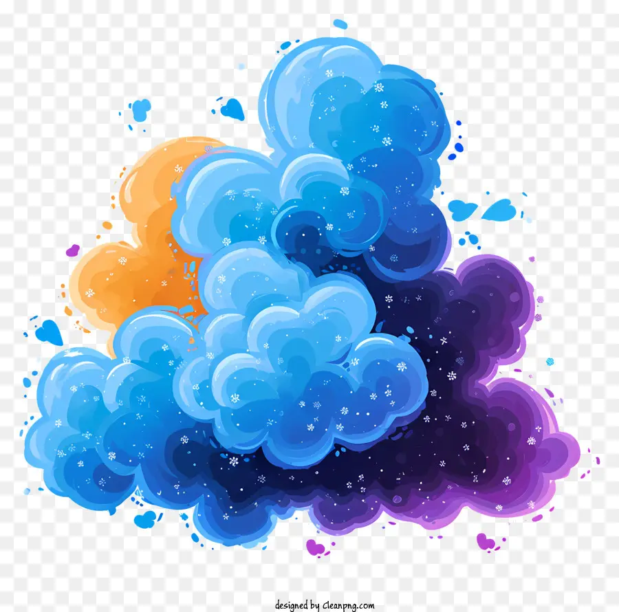 Nubes De Pinturas Multicolores，Nubes De Colores PNG