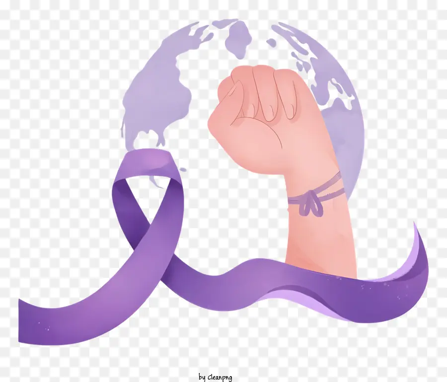 Día Mundial Contra El Cáncer，Cinta Morada PNG