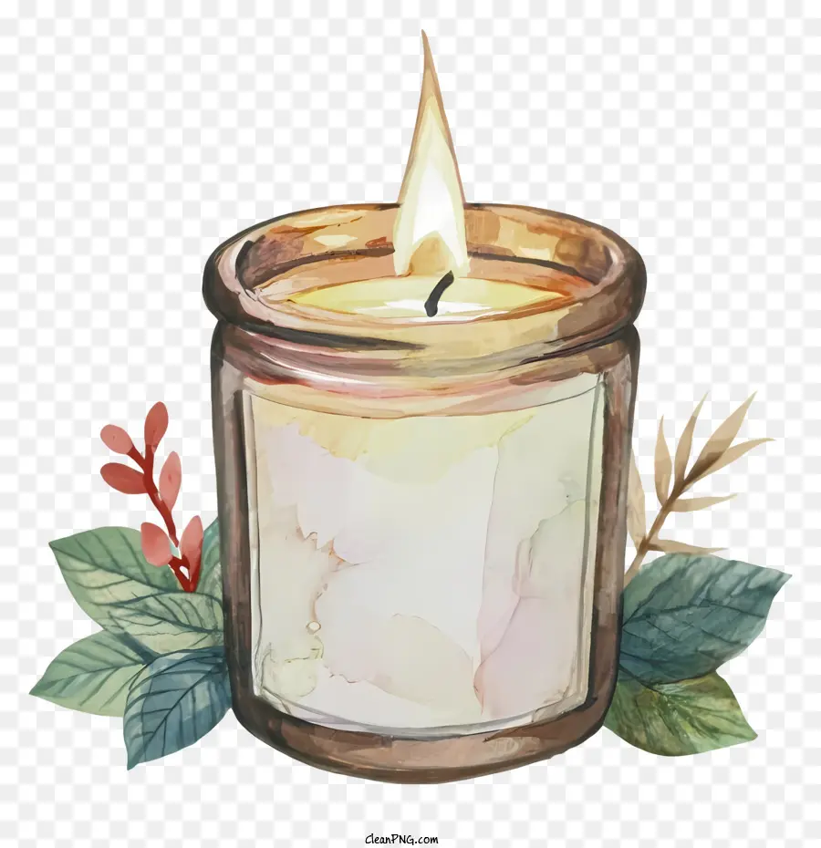 Candlelight，Ilustración Acuarela PNG