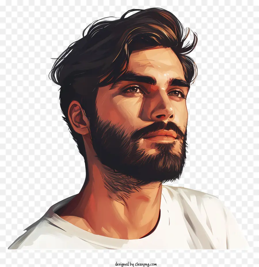 Regalo De San Valentín Para Novio，Hombre Con Barba Y Cabello Largo PNG