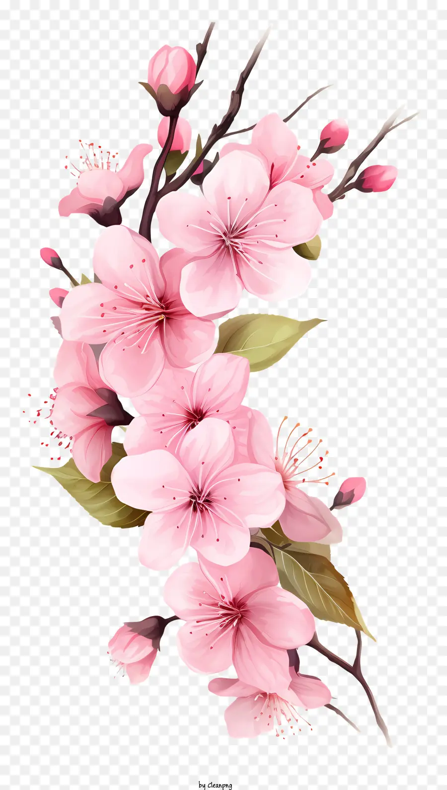 Marco De Flores Sakura，Flores De Cerezo PNG