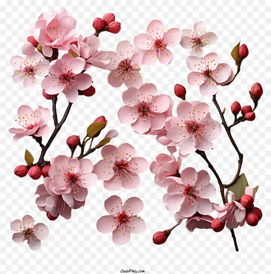 Huevo De Pascua，Rosa Flores De Cerezo PNG