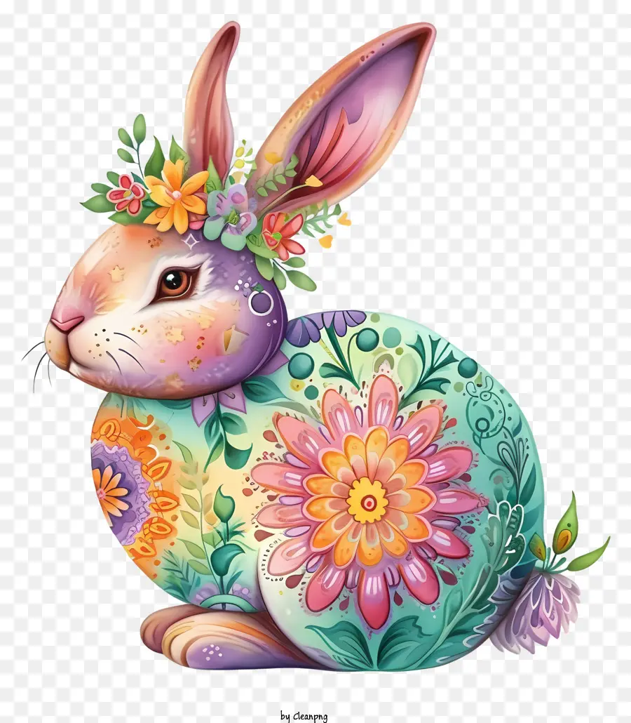 Diseños Inventivos Del Conejito De Pascua，Conejo Decorativo PNG