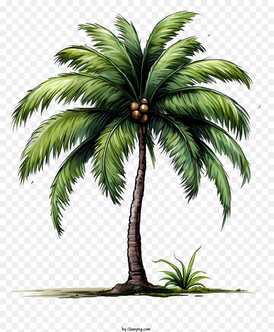 árbol De Coco，Dibujo De árbol De Palma PNG