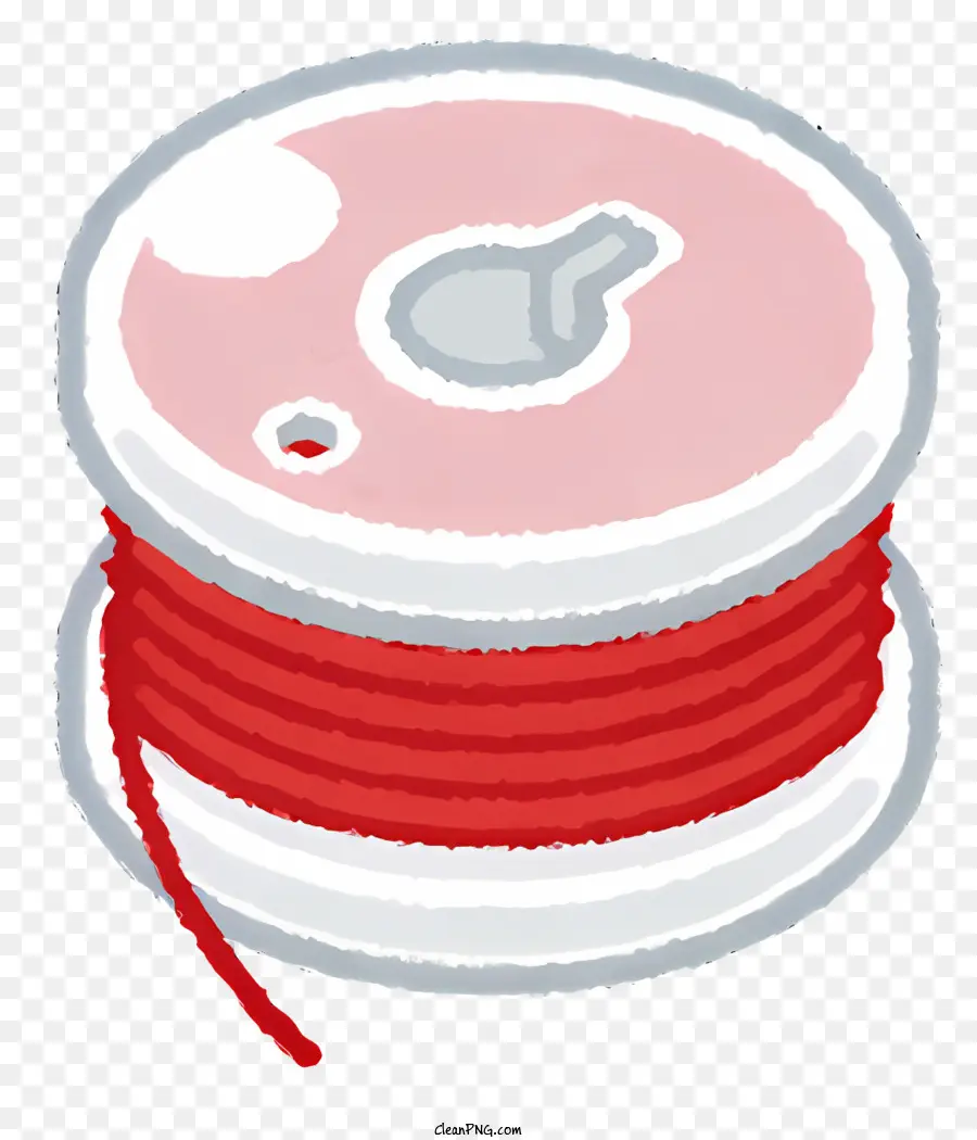 Carrete Rojo Del Hilo，Cable Blanco PNG