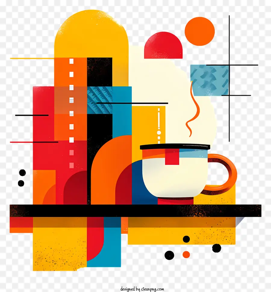 Taza De Café，Arte Abstracto PNG