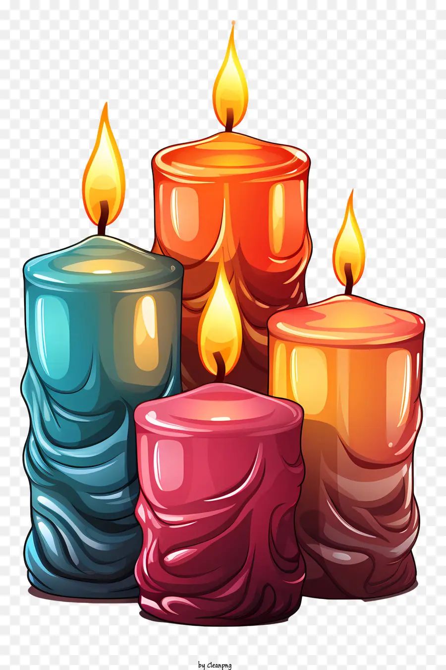 Candlelight，Velas Coloridas PNG