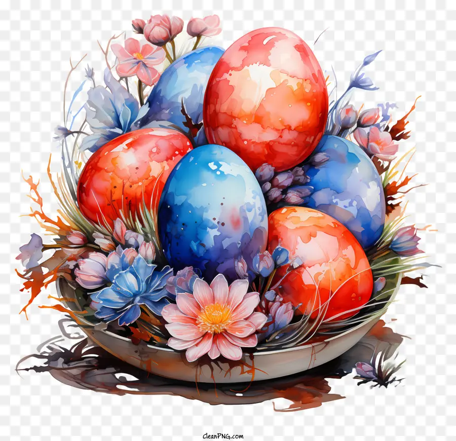 Huevo De Pascua，Huevos De Pascua De Acuarela PNG