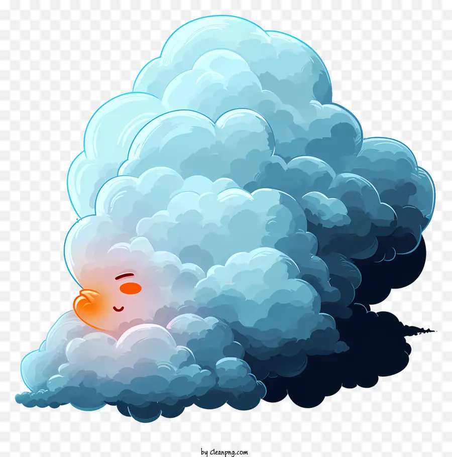 Nube Dibujada A Mano，De Dibujos Animados En La Nube PNG