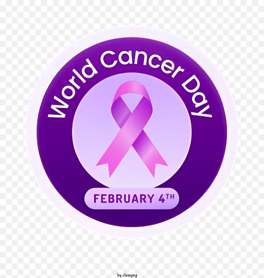 Día Mundial Contra El Cáncer，Cinta Púrpura PNG