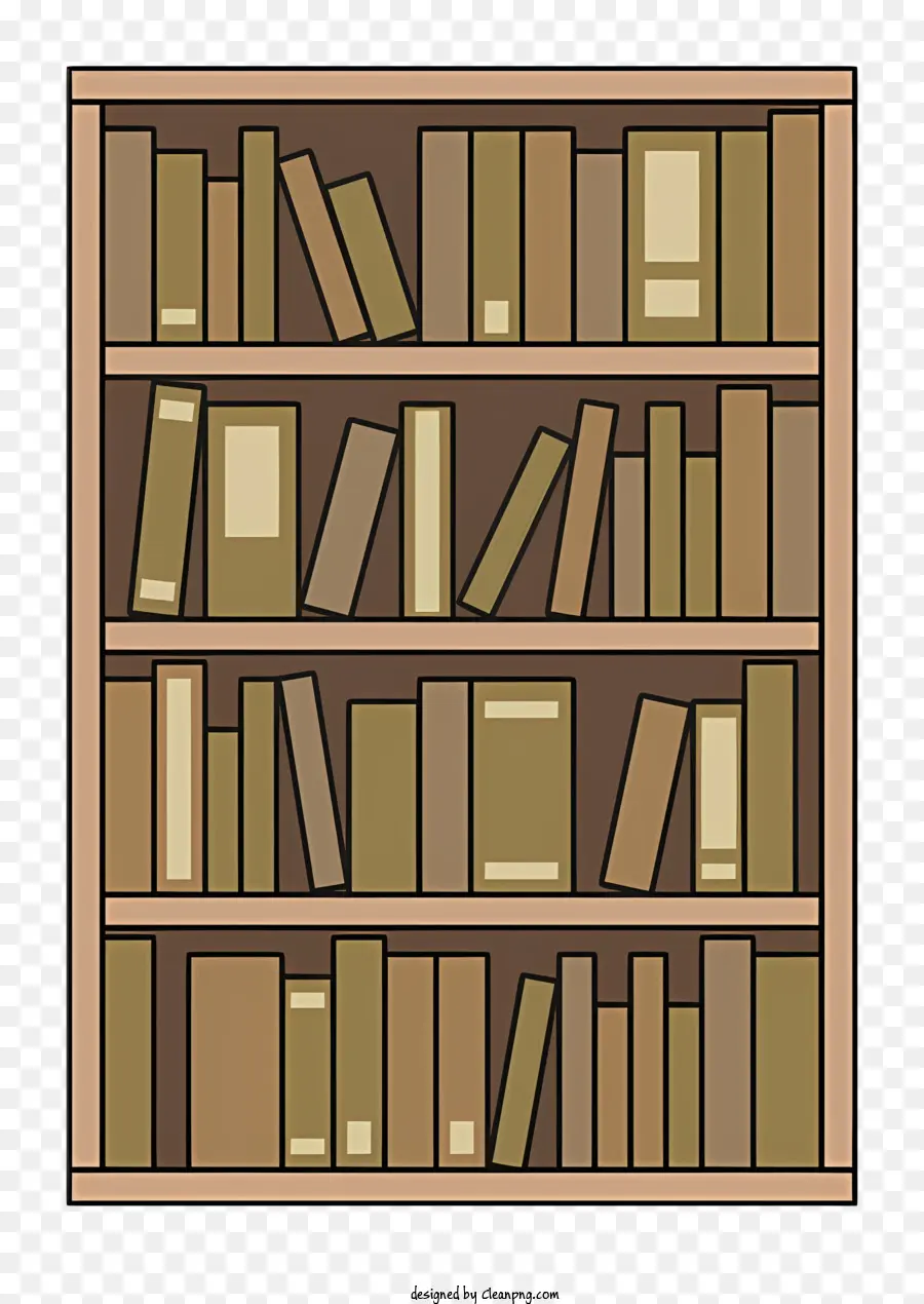 Bookshelf，Colección De Libros PNG