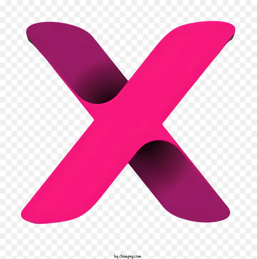 X Logo，Cinta Rosa PNG