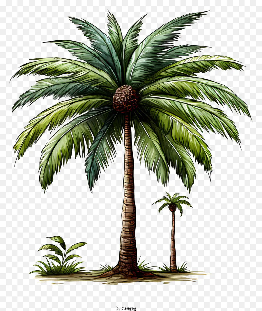 árbol De Coco，Pintura De Palmeras PNG