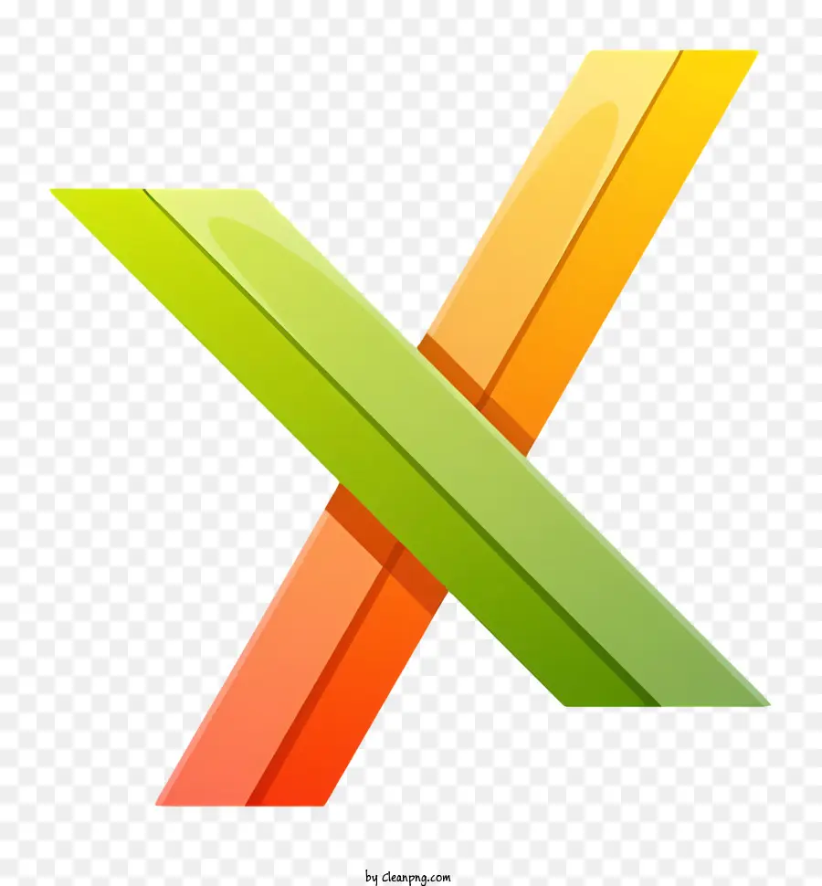 X Logo，Cruz Colorida PNG