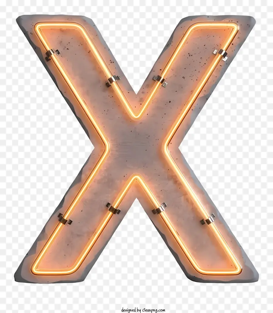 X Logo，Letra De Neón X PNG