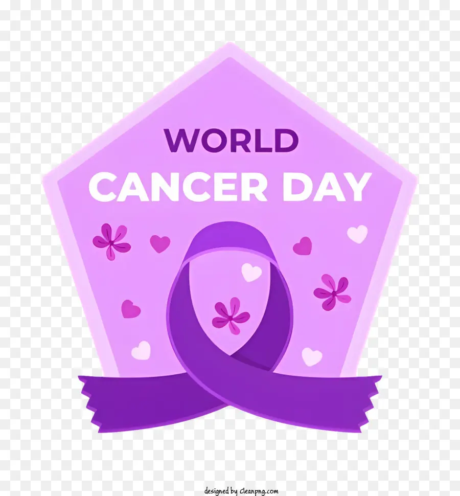 Día Mundial Contra El Cáncer，Cinta Púrpura PNG