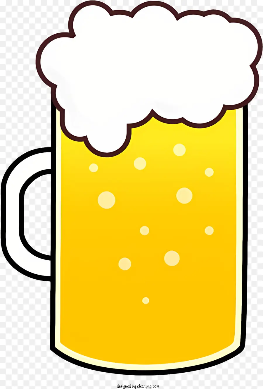 La Cerveza，Taza Amarilla PNG