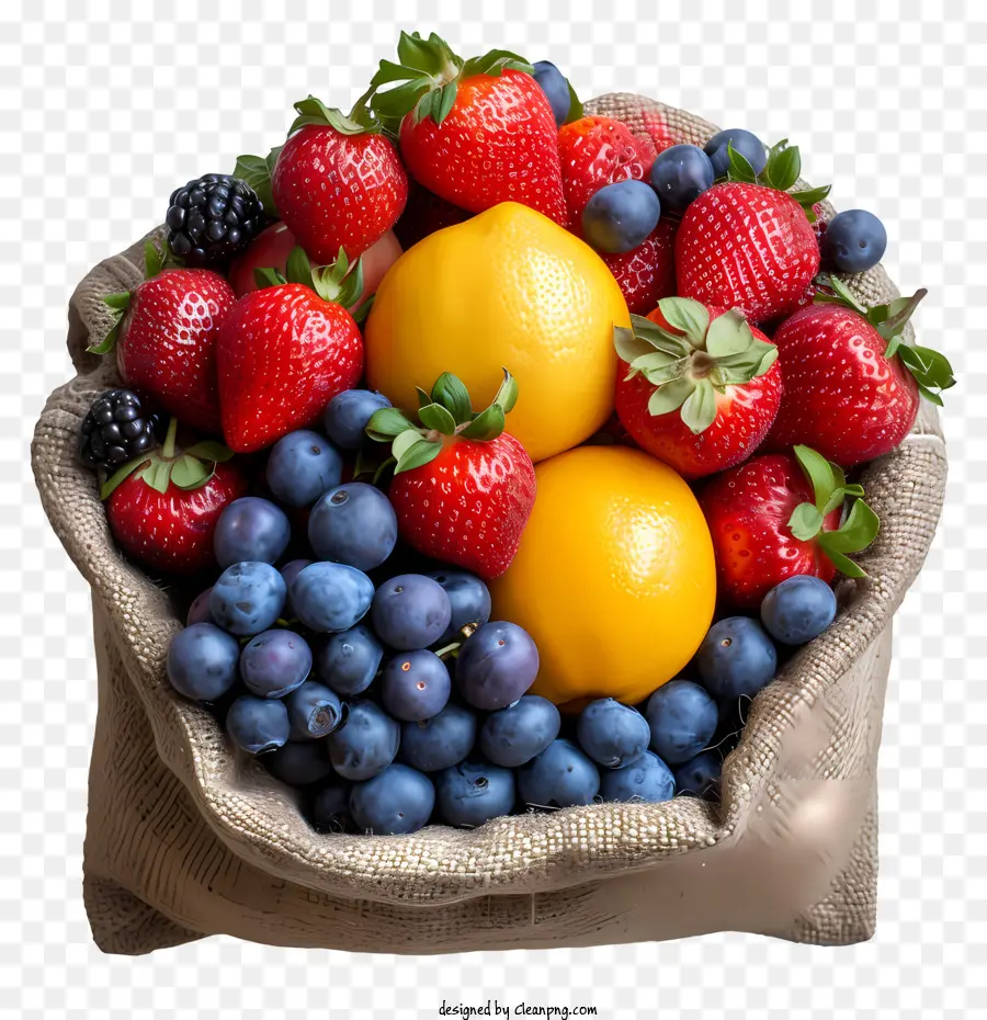 Bolsa De Lienzo De Frutas，Saco De Frutas PNG