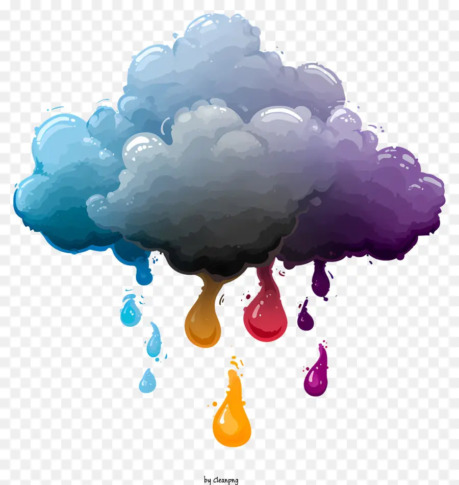 Nubes De Pinturas Multicolores，Efecto PNG