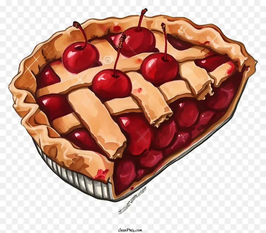 Pastel De Cereza De Acuarela，El Pastel De Chocolate PNG