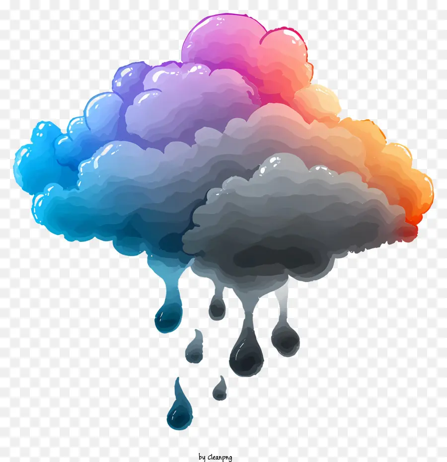 Nubes De Pinturas Multicolores，Colorido En La Nube PNG