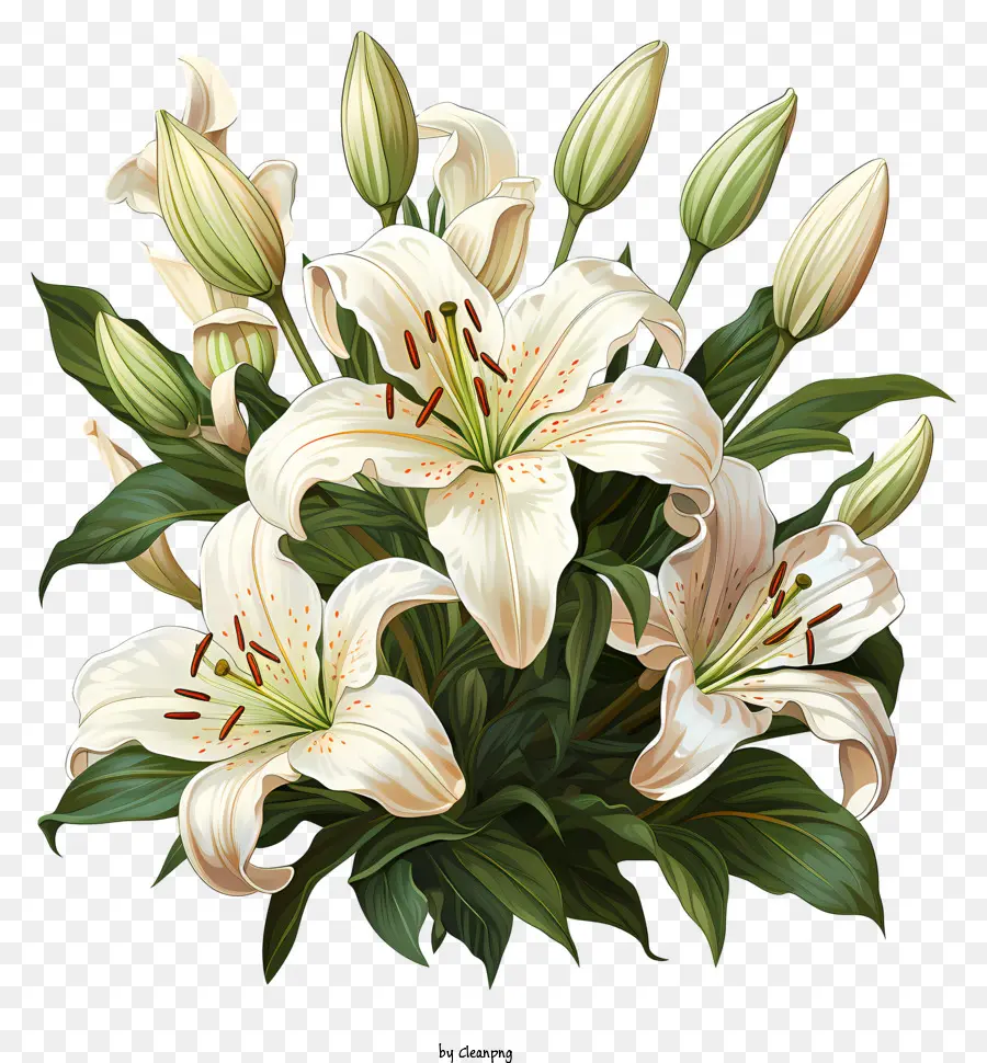 Lirio De Pascua，Lirios Blancos PNG