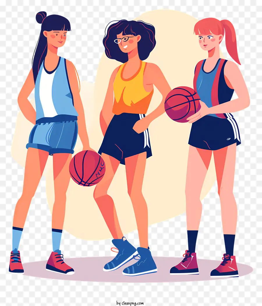 Niñas Y Mujeres En Deportes，Jugadores De Baloncesto Femenino PNG