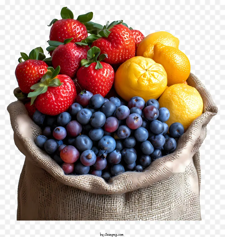 Bolsa De Lienzo De Frutas，Mezcla De Las Frutas PNG