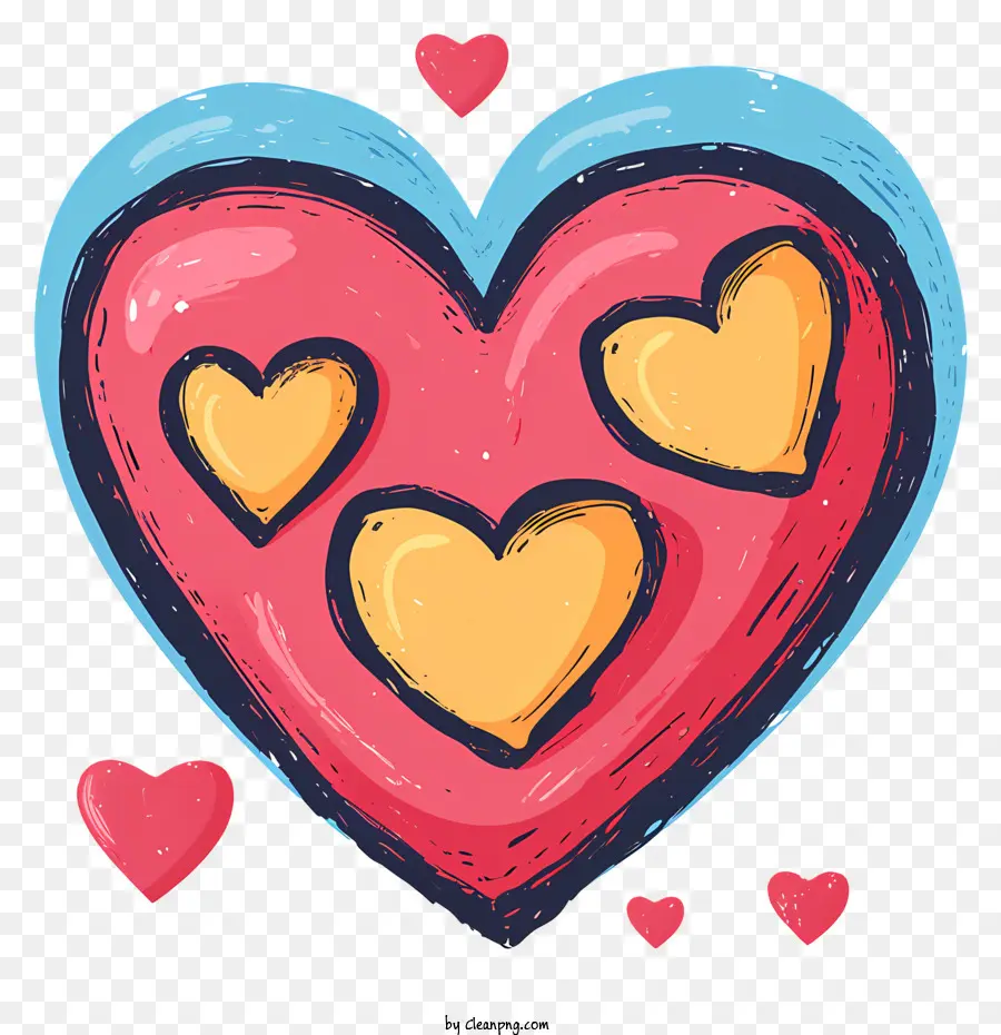 Doodle Style Conversation Heart，Corazón PNG