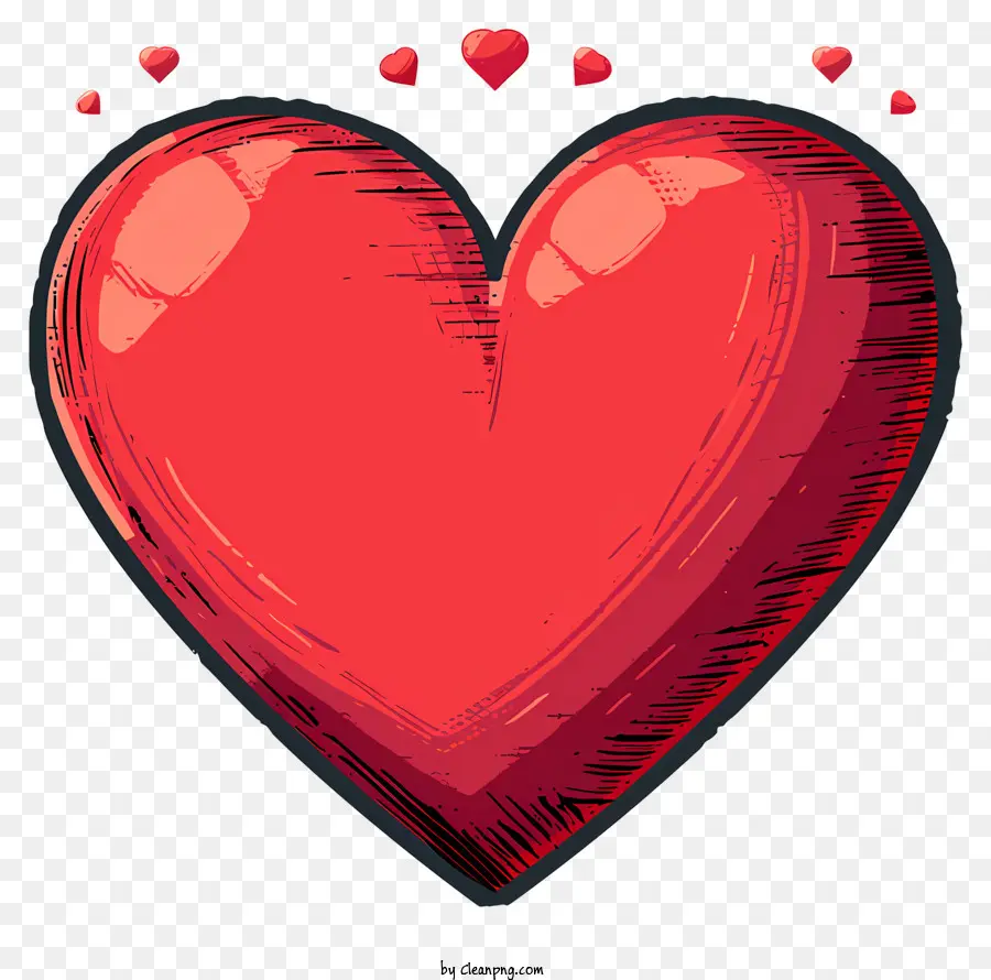 Emoji De Corazón Plano，Corazón Rojo PNG
