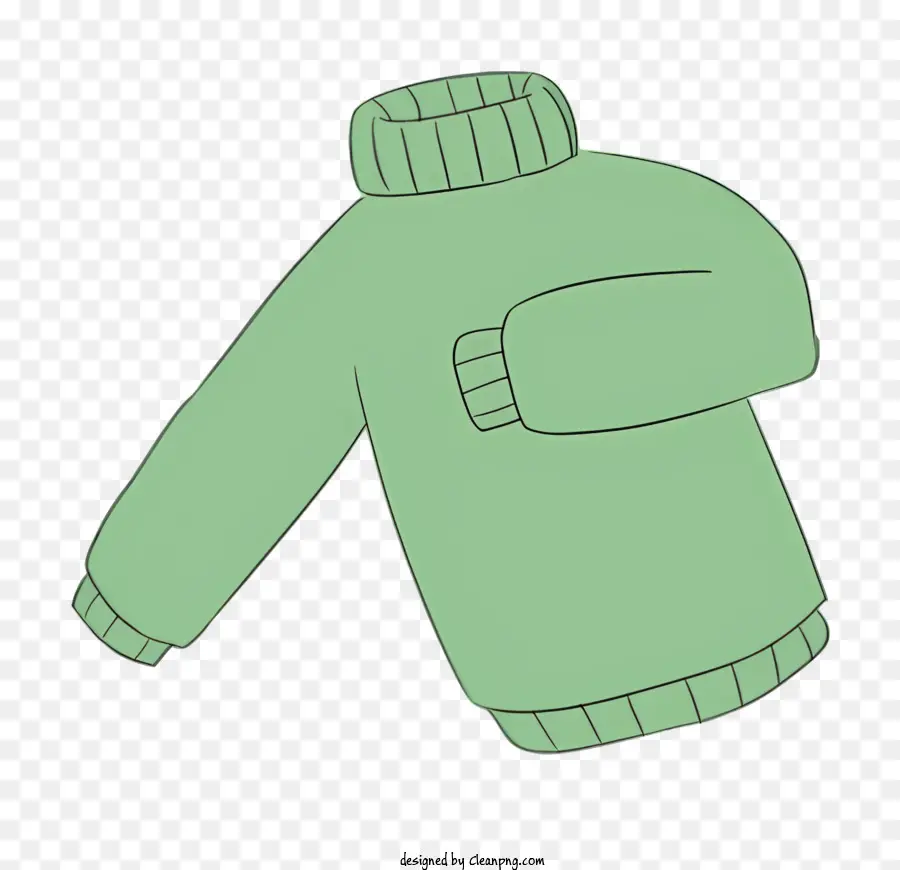 Suéter Verde，Suéter Tejido PNG