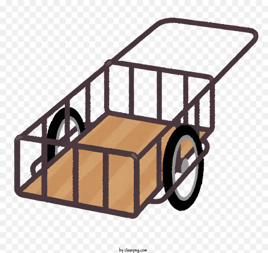 Carro De Almacén，Carrito De Madera PNG