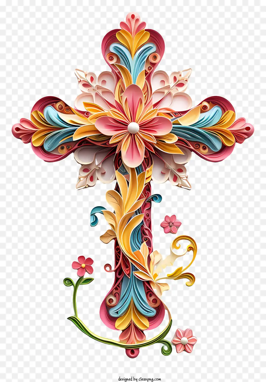 Feliz Cruz De Pascua，Cruz Decorativa PNG