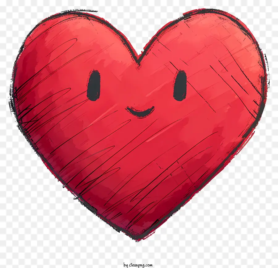 Emoji De Corazón Plano，Corazón Rojo PNG