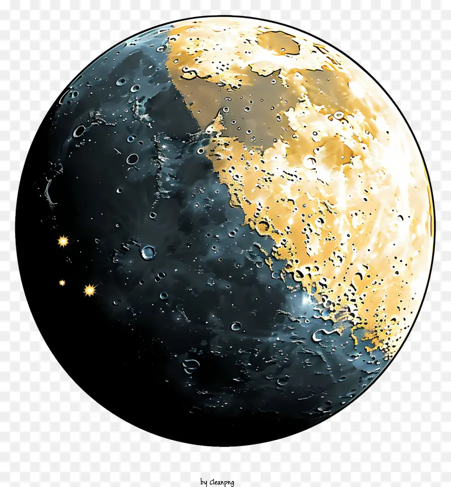 Luna De Estilo Realista，Cráteres De Luna PNG