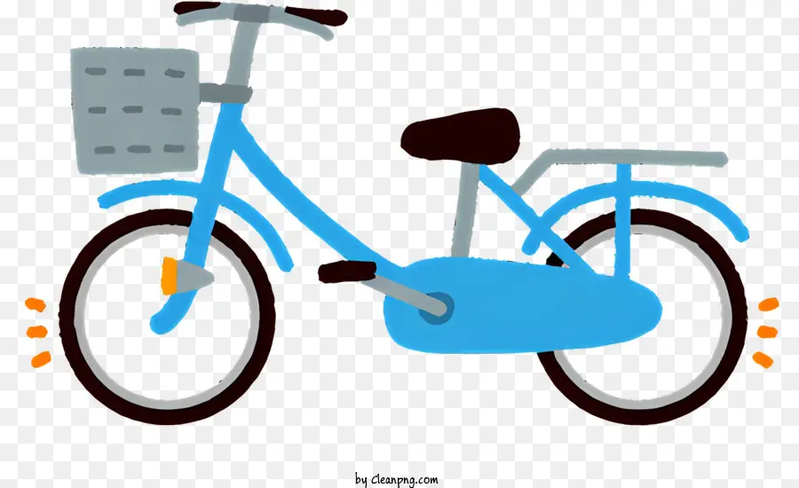 Azul De Bicicletas，Bicicleta Con Canasta PNG