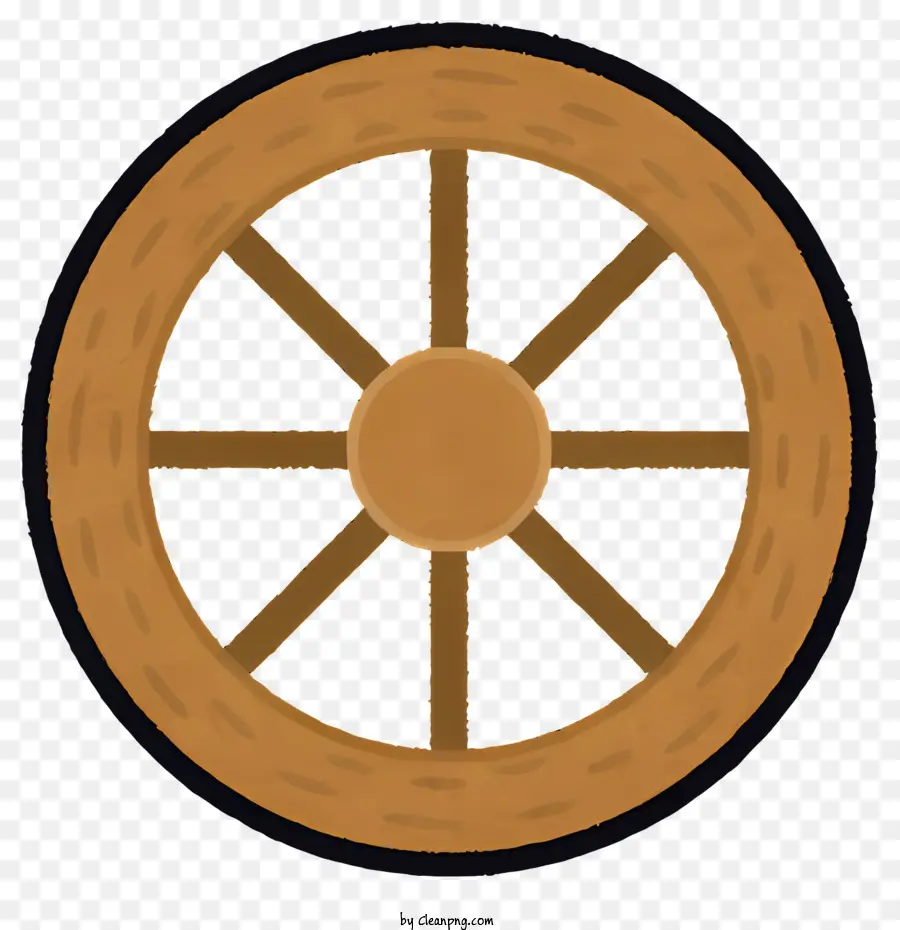 Rueda De Madera，De Madera Maciza PNG