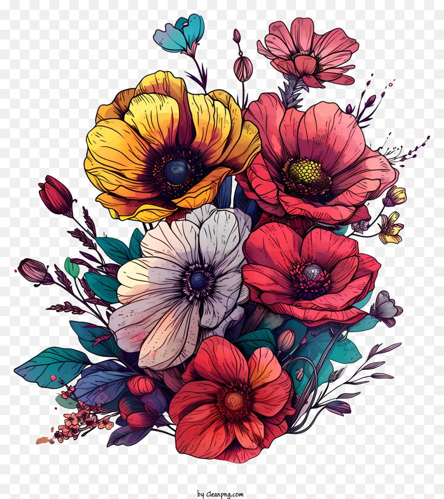 Flores Personalizadas，Flores De Colores PNG