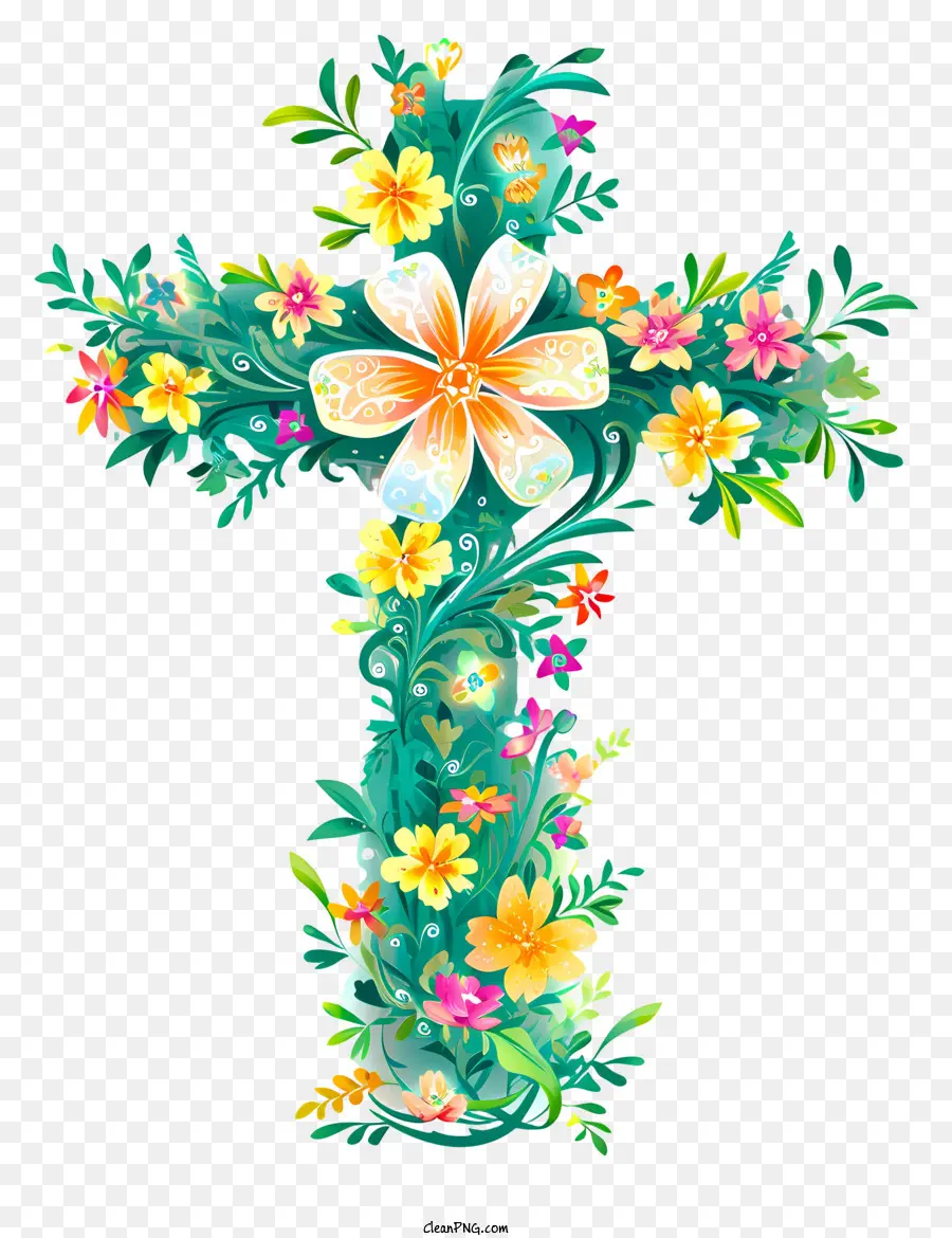 Feliz Cruz De Pascua，Flor De La Cruz PNG