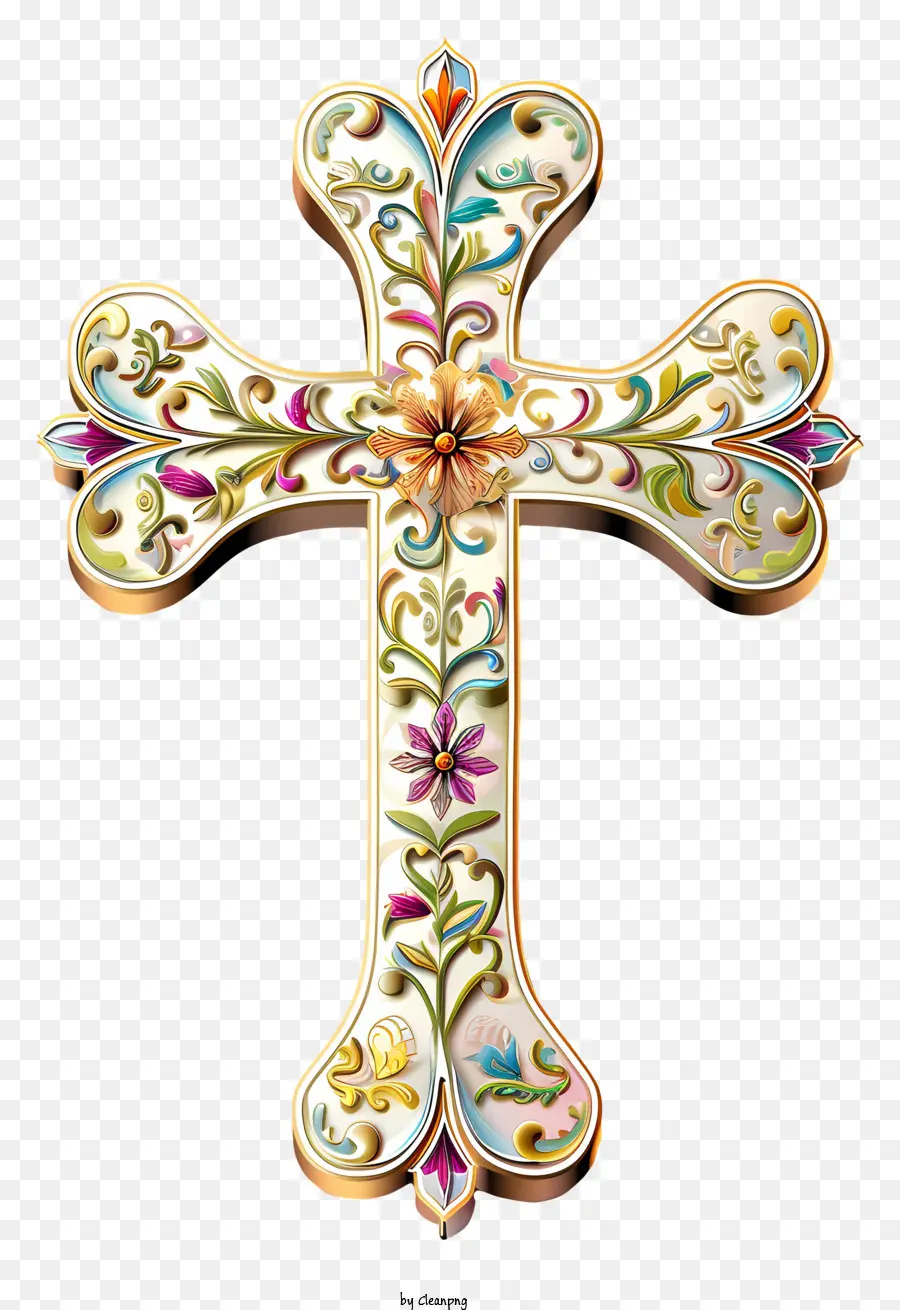 Feliz Cruz De Pascua，Cruz Decorativo PNG